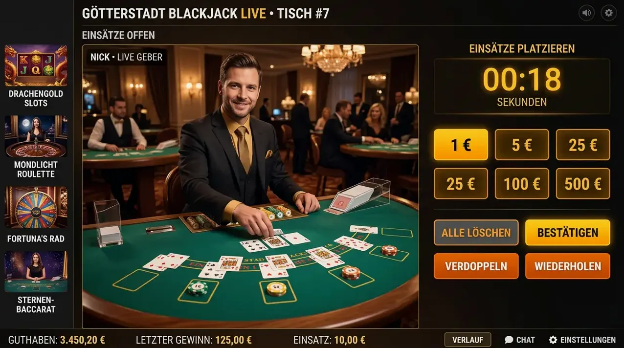 Live Casino & Dealer Shows — Vegazone